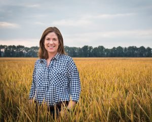 Jennifer James is a fourth-generation rice, soybean and corn farmer from Newport, Arkansas